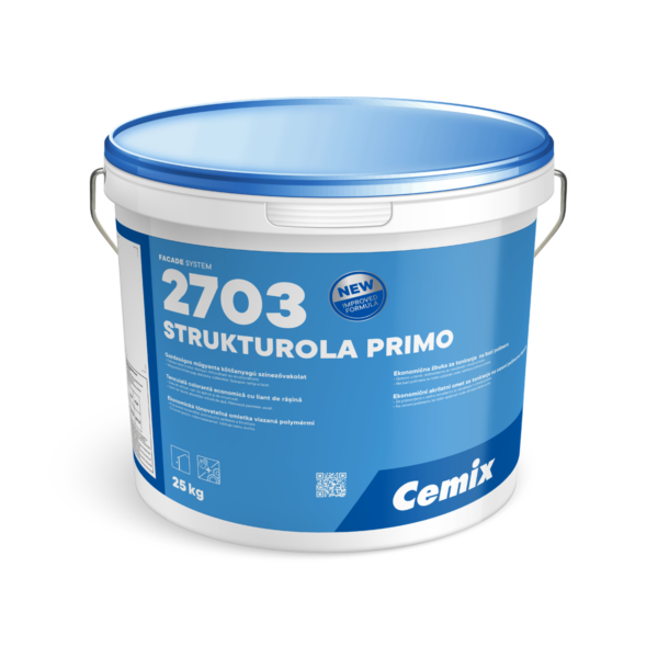 Tencuială decorativă Strukturola Primo Alb 1,5k, Cemix, 25kg