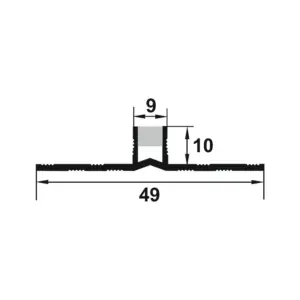 Profil PVC Dilatație Gri 2.5M