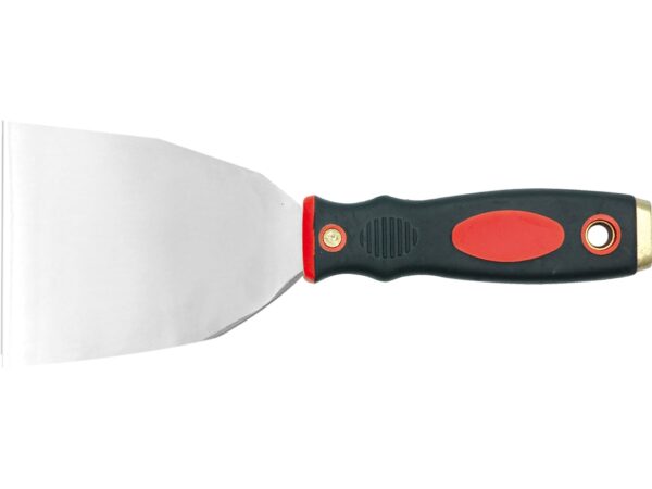 Șpaclu din OȚEL Inoxidabil, Mâner Bicolor cu Inserție de Alamă, 10CM