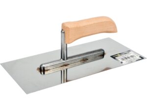 Gletieră INOX Mâner LEMN 130x270mm