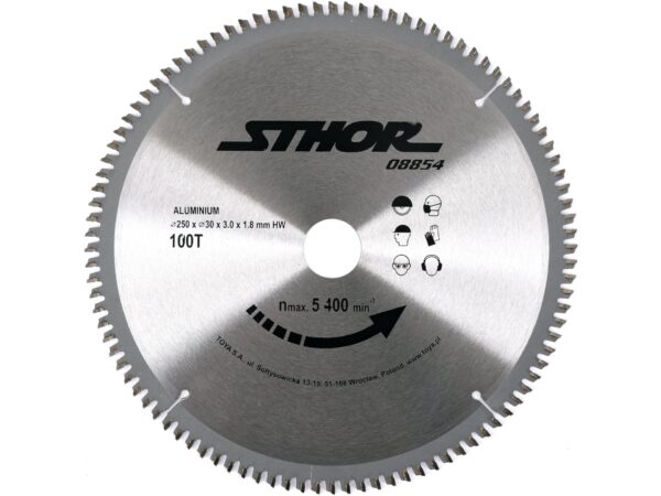 DISC Fierastrău Circular pentru Aluminiu D250 T100 D30