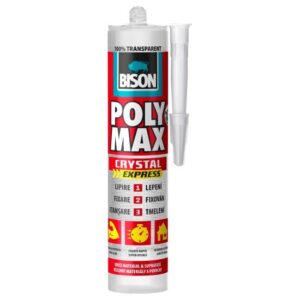 Adeziv și etanșeizant MS Polimer BISON Poly Max Crystal Express, transparent, 300g