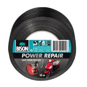 Bandă adezivă texturată BISON Power Repair, negru, 50mmx50m