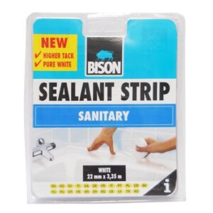 Bandă de etanșare siliconică BISON Sealant Strip, alb, 22mmx3,35m