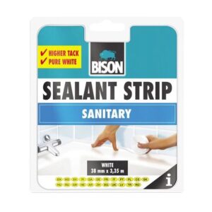 Bandă de etanșare siliconică BISON Sealant Strip, alb, 38mmx3,35m