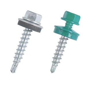 Șurub autoforant STARKFIX, cu cap hexagonal și șaibă EPDM, 4,8×35, RAL8017, 250buc