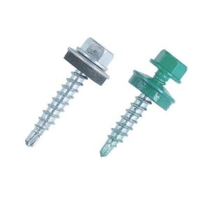 Șurub autoforant STARKFIX, cu cap hexagonal și șaibă EPDM, 4,8×35, RAL3005, 250buc