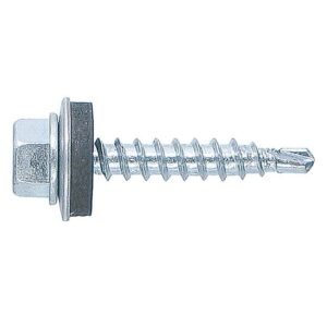 Șurub autoforant STARKFIX, cu cap hexagonal și șaibă EPDM, pentru metal, 4,8×35, zincat, 250buc