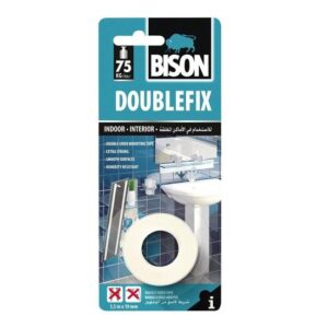Bandă dublu adezivă pentru interior BISON Double Fix, 1,5mx19mm