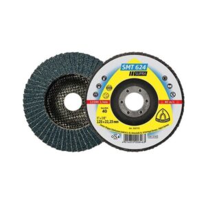 Disc lamelar KLINGSPOR SMT 624 Supra, 125mmx22,23mm, granulație P40