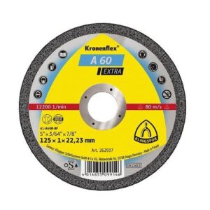 Disc de tăiere KLINGSPOR A 60 Extra, plat, universal, pentru inox, metal, 125mmx1mm