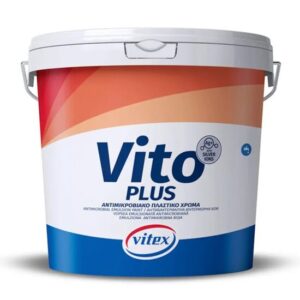 Vopsea super-lavabilă premium antimicrobiană, cu ioni Ag, VITEX VITO PLUS, albă, 9 L