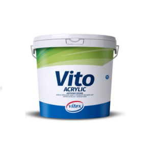 Vopsea acrilică 100% VITEX Vito Acrylic, alb, 9l