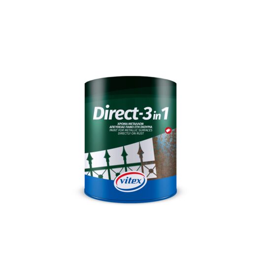 Vopsea email anticorozivă lucioasă VITEX Direct 3 în 1, 49 chiparos, 750ml