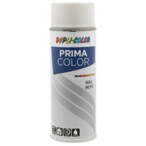 Vopsea spray acrilică DUPLI-COLOR PRIMA COLOR RAL9010 alb lucios, 400ml