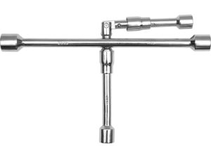 Cheie Cruce pentru ROȚI 17x19x21x23mm – 2 Elemente Rabatabile