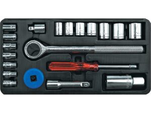 TRUSĂ CHEI TUBULARE 3/8” 21 PIESE