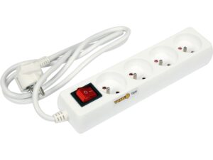 PRELUNGITOR CU ÎNTRERUPĂTOR, 4 PRIZE CU ÎMPĂMÂNTARE, 1,5M