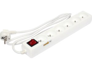 PRELUNGITOR CU ÎNTRERUPĂTOR, 6 PRIZE CU ÎMPĂMÂNTARE, 1,5M