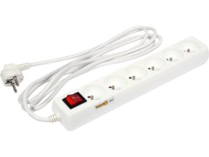 PRELUNGITOR CU ÎNTRERUPĂTOR, 6 PRIZE CU ÎMPĂMÂNTARE, 3M