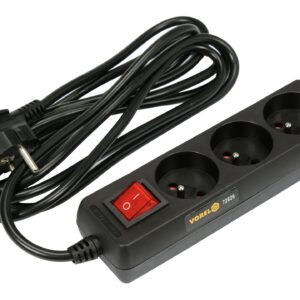 PRELUNGITOR CU ÎNTRERUPĂTOR, 3 PRIZE CU ÎMPĂMÂNTARE, 3M