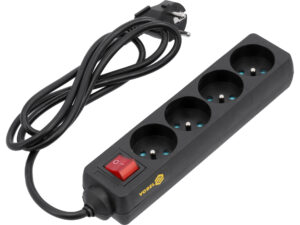 PRELUNGITOR CU ÎNTRERUPĂTOR, 4 PRIZE CU ÎMPĂMÂNTARE, 1.5M