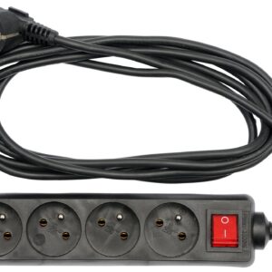 PRELUNGITOR CU ÎNTRERUPĂTOR, 4 PRIZE CU ÎMPĂMÂNTARE, 3M