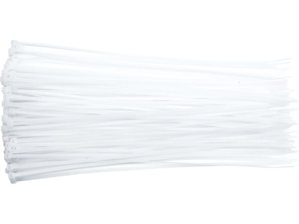 Coliere din Plastic 190×2.5mm, 100 Buc, ALB