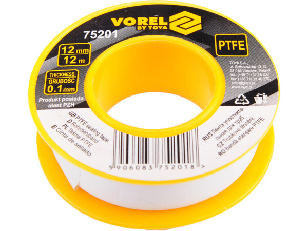 Bandă Ptfe, 12mmx0,01mmx12m