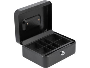 CASETĂ BANI METALICĂ 200X160X90MM NEGRU