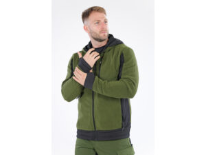 Jacheta Fleece cu Gluga Sarna Verde 2XL