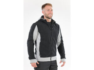 Jacheta Fleece cu Gluga Sarna Neagru S