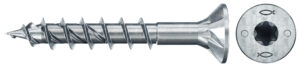 Șurub fischer pentru PAL, FPF II CTP CTP 5.0 x 40 BC 500 cu cap înecat TX cu locaș tip stea și total filetat, zincat<br />
