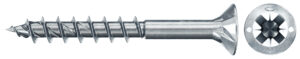 Șurub fischer pentru PAL, FPF II CZP 3.0 x 40 BC 300 cu cap înecat, placat cu zinc albastru, filet parțial antrenare în cruce PZ