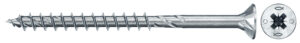 Șurub fischer pentru PAL, FPF II CZP 4.5 x 60 BC 500 cu cap înecat, placat cu zinc albastru, filet parțial antrenare în cruce PZ<br />