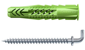 Diblu universal fischer UX Green 6 x 35 R WH cu guler, cârlig în unghi card SB