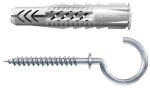 Diblu universal fischer UX 8 x 50 R RH cu guler și cârlig rotund