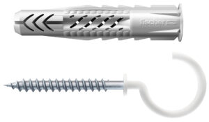 Diblu universal fischer UX 8 x 50 R RH cu guler și cârlig rotund