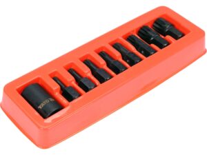 SET BIȚI DE IMPACT SPLINE, CU ADAPTOR 1/2”, 9 PIESE