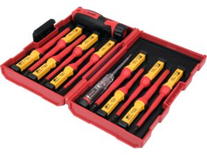 SET ȘURUBELNIȚĂ VDE, 11 CAPETE INTERSCHIMBABILE + CREION TENSIUNE