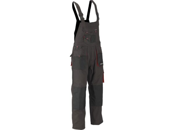 Pantaloni de Lucru cu Pieptar, Basalt, Mărimea 2XL