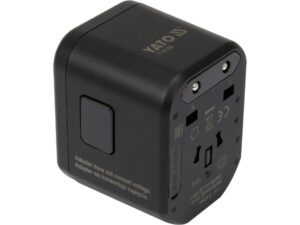 ADAPTOR UNIVERSAL DE CĂLĂTORIE, 1 PORT USB + 1 PORT USB-C