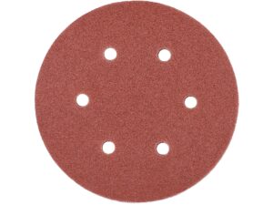 SET 50 DISCURI ABRAZIVE VELCRO, 150MM, 6 GĂURI, P80