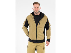 JACHETA FLEECE CU GLUGA SARNA KAKI M