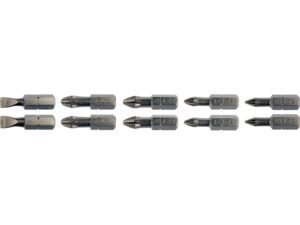 SET 10 BIȚI PH1,2, PZ1,2 1/4” 25MM