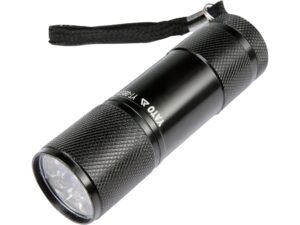 LANTERNĂ DIN ALUMINIU, 9 LED, NEGRU