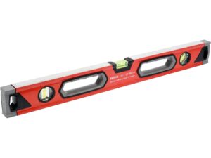 Nivelă de Aluminiu 600mm, 3 Flacoane, Precizie 0,5mm/m