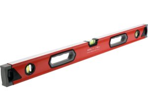 Nivelă de Aluminiu 800mm, 3 Flacoane, Precizie 0,5mm/m