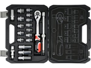 TRUSĂ TUBULARE + ANTRENOR 20PIESE, 1/2”