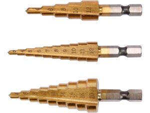 SET 3 Burghie în Trepte, 3-20mm, 1/4”